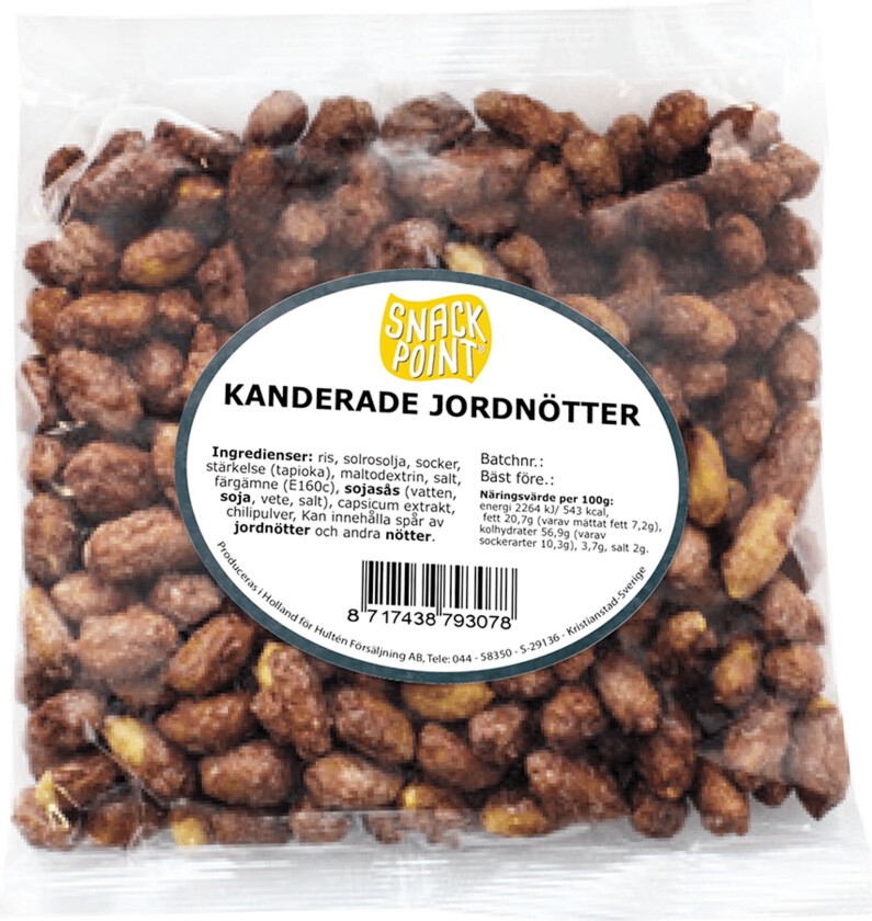 Kanderade Jordnötter (Kandiserte Peanøtter) - 225 g