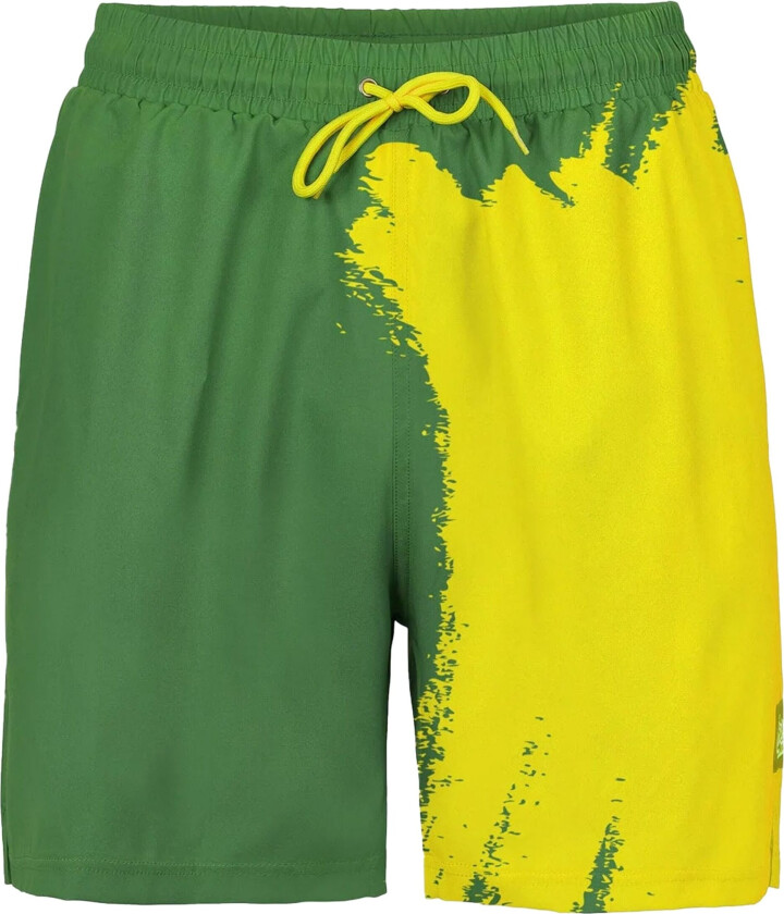 Fargeskiftende Badeshorts Grønn/Gul - Large