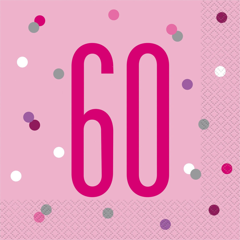 Papirservietter Tall Rosa - Tallet 60