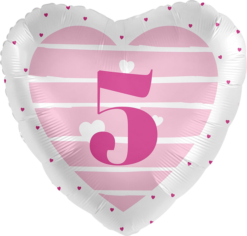 Folieballong Grattis Rosa - 5