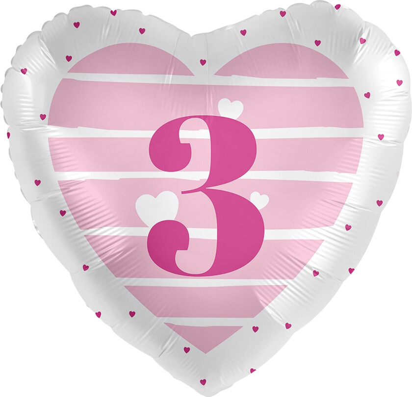 Folieballong Grattis Rosa - 3