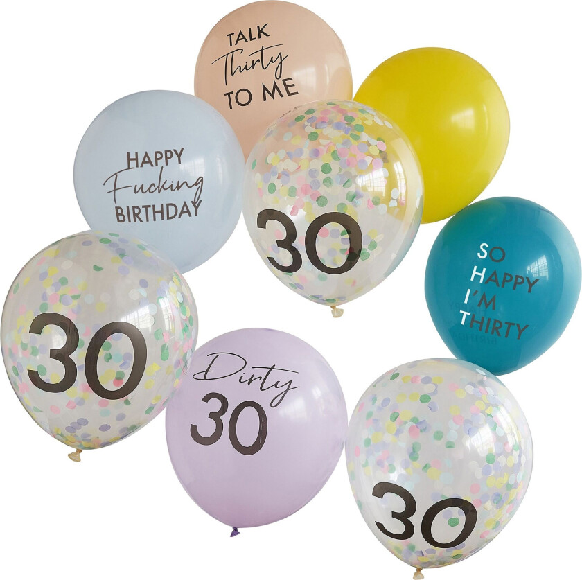 Ballonger Dirty Thirty - 8-pakning