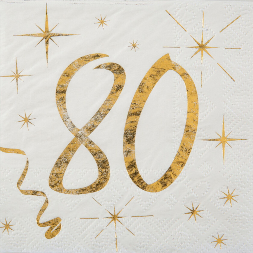Servietter 80 Gull - 20-pakning