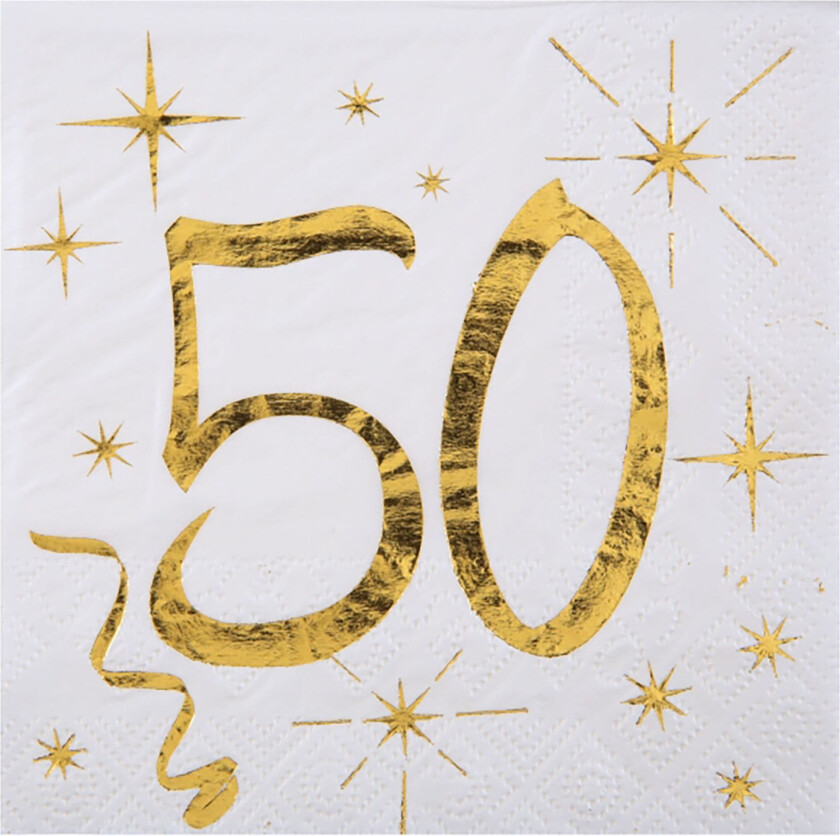 Servietter 50 Gull - 20-pakning