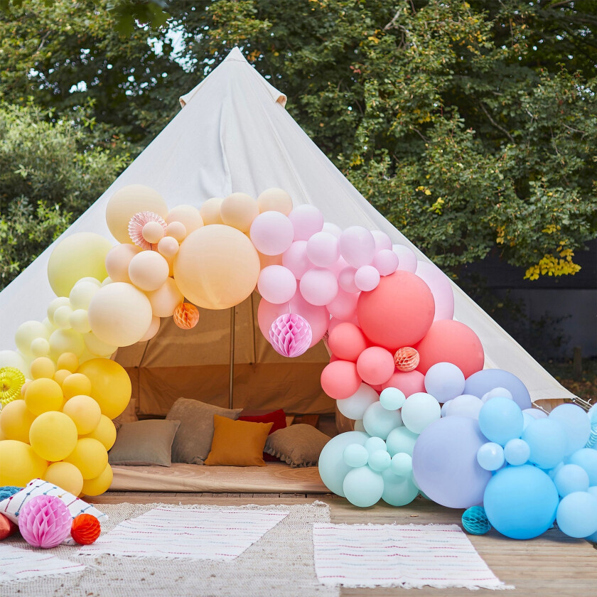 Ballongbue Deluxe Regnbue Honeycombs