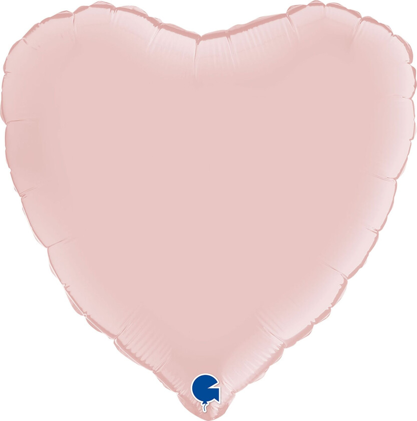 Folieballong Hjerte Sateng Pastel Pink
