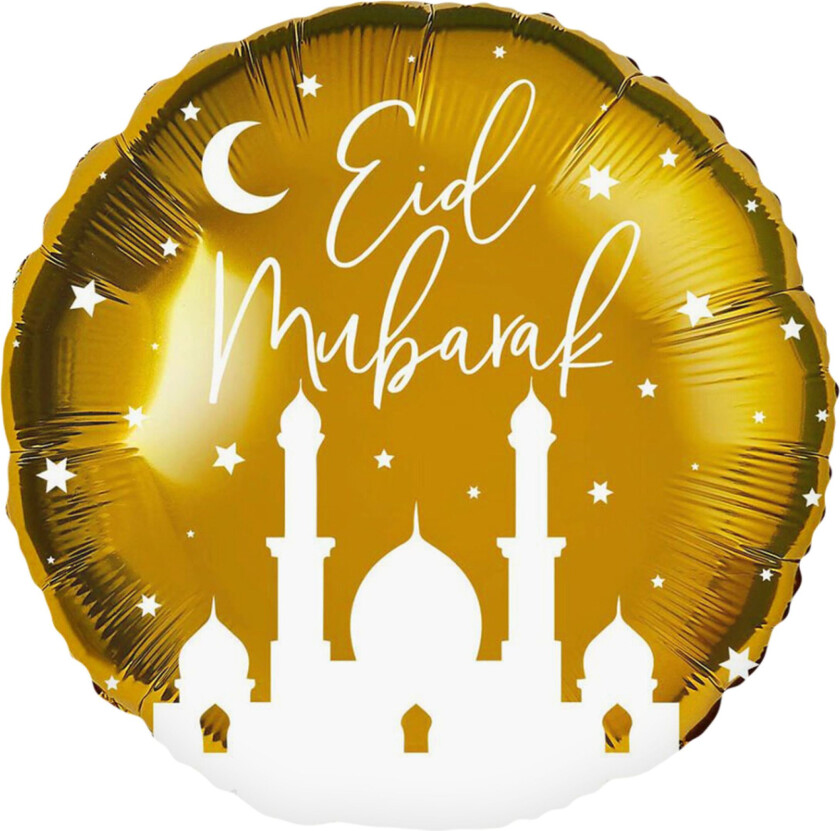 Folieballong Eid Mubarak Gull