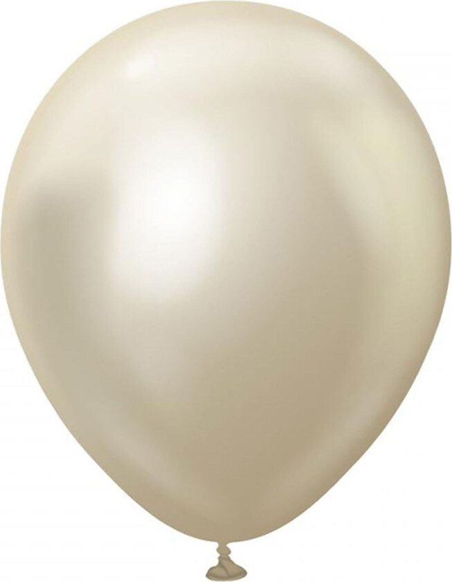 Lateksballonger Professional White Gold Chrome - 100-pakning