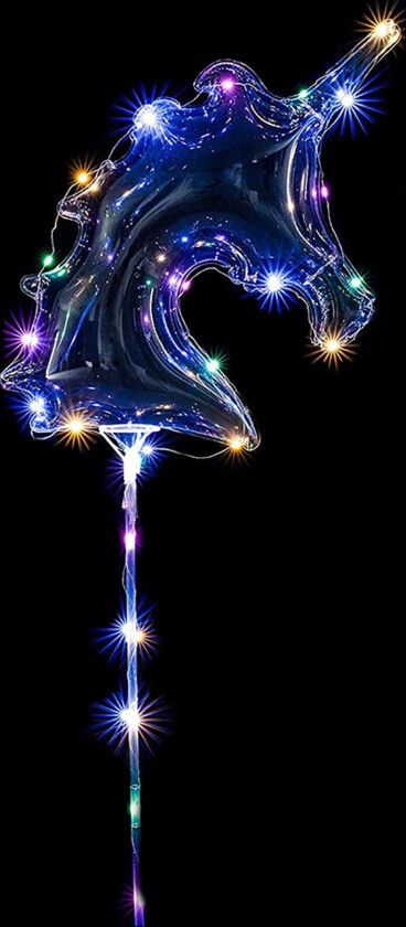 Ballong med LED-Slynge Enhjørning