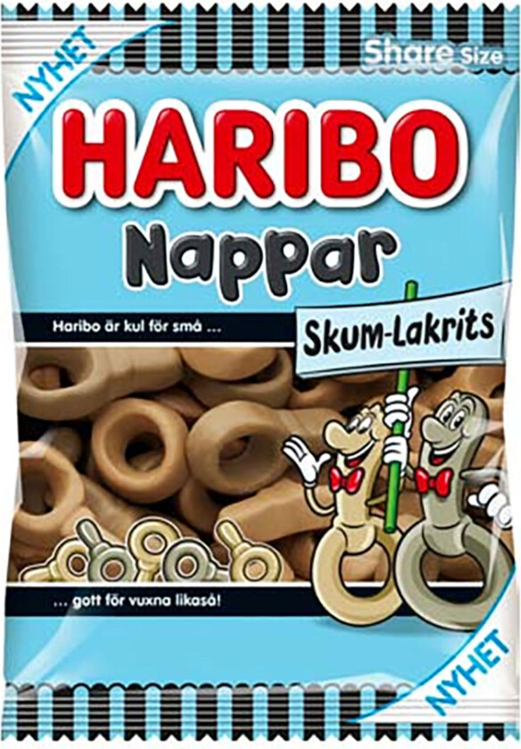 Haribo Nappar Skum-Lakrits - 120 g