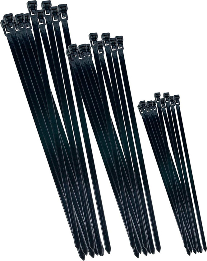 Gjenbrukbare Buntebånd Svart - 7,2x450mm