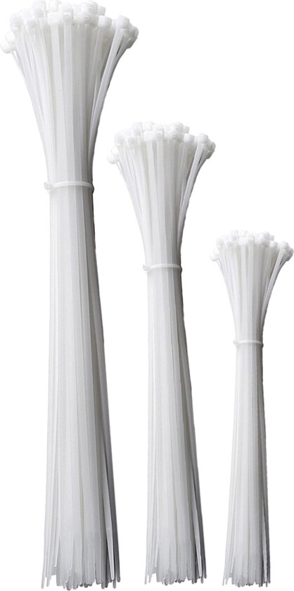 Gjenbrukbare Buntebånd Hvit - 7,2x450mm