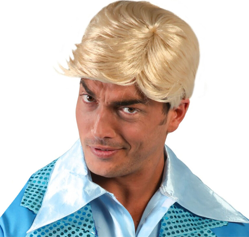 Kort Blond Parykk med Sidelugg - One size