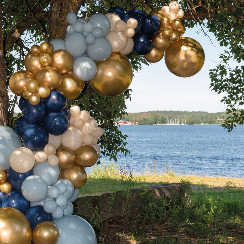 Ballongbue Blå/Gull/Beige