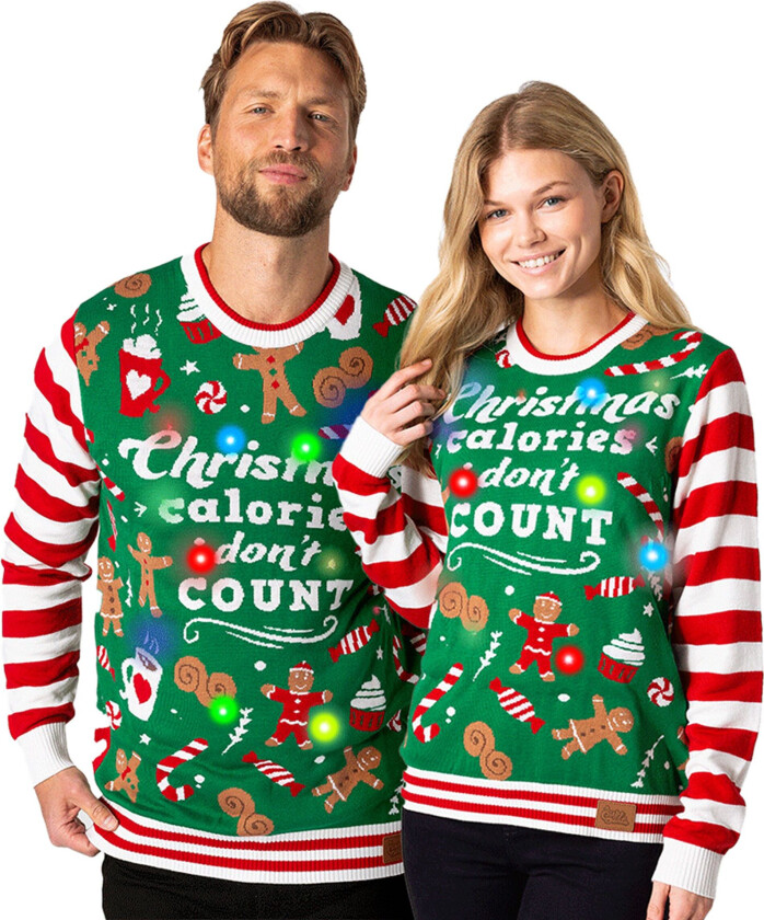 Christmas Calories Dont Count LED Julegenser - XXX-Large