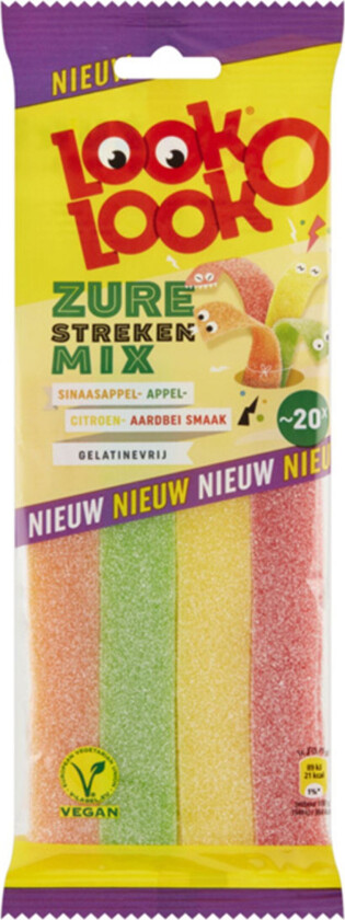 Look-O-Look Sour Mix Stripes - 115 gram