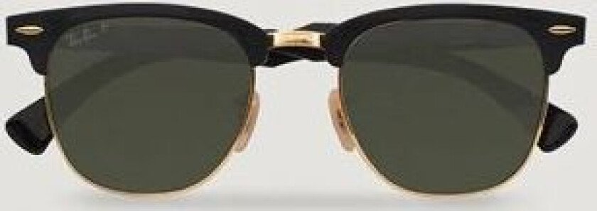 0RB3507 Clubmaster Sunglasses Black Arista/Polar Green