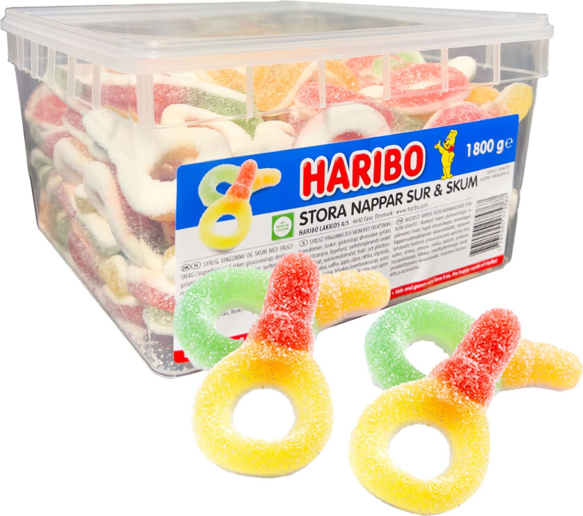 Haribo Store Smokker Sur & Skum Storpakning - 1,8 kg