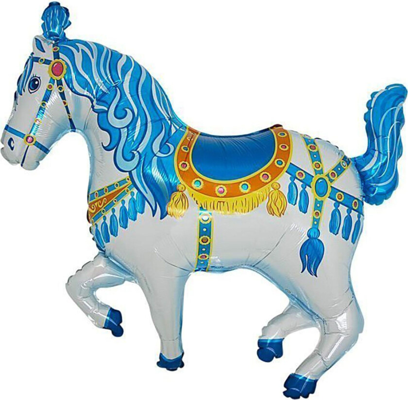 Folieballong Sirkushest Blå - 91 cm