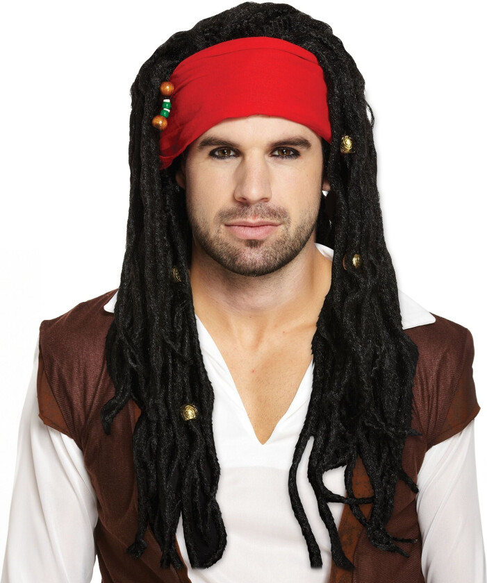 Pirat Parykk Med Bandana - One size