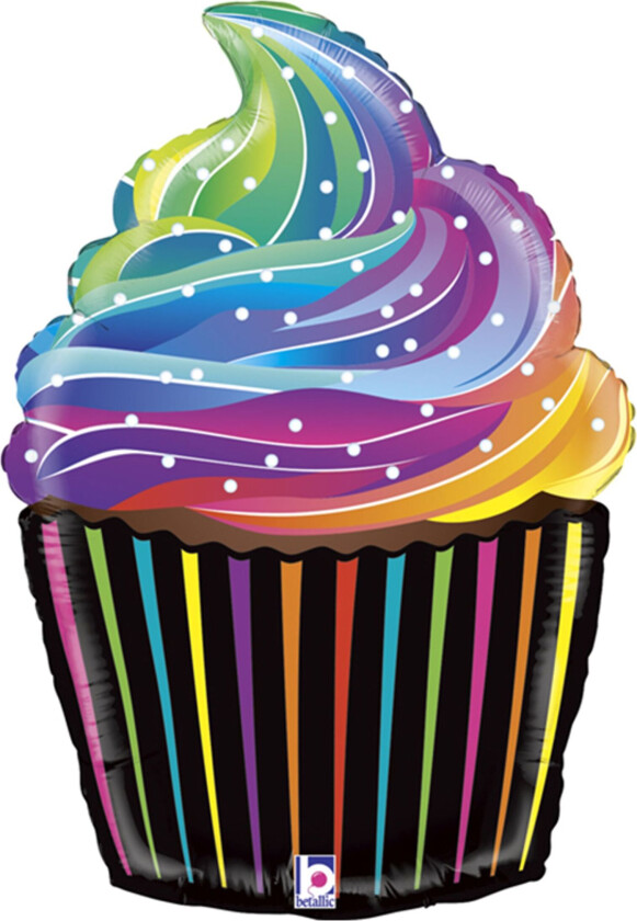 Folieballong Rainbow Cupcake - 69 cm