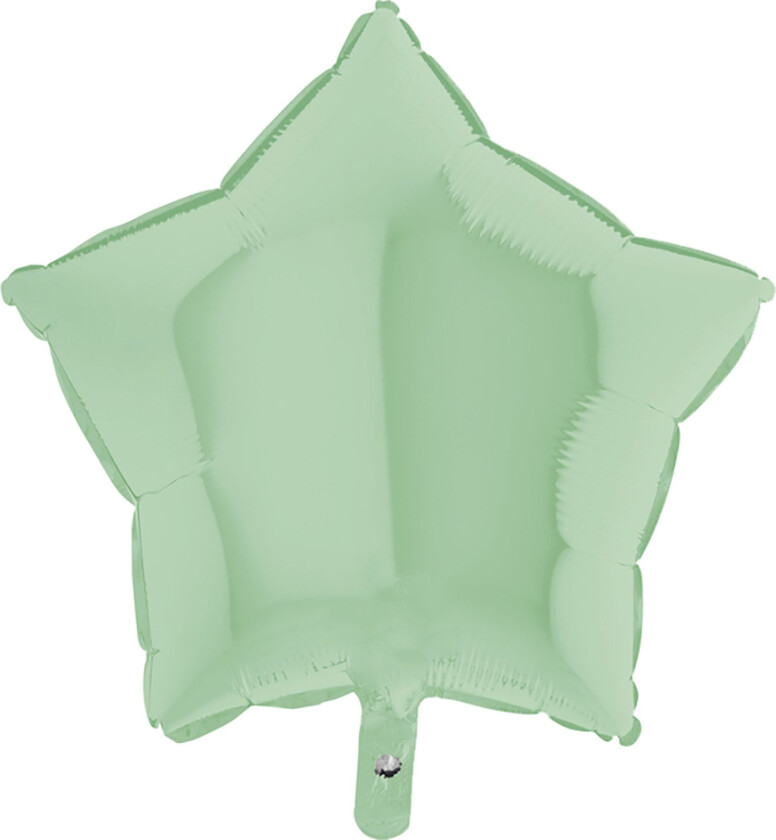 Folieballong Stjerne Pastellgrønn Matt - 91 cm