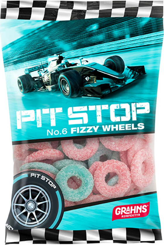 Pit Stop Fizzy Wheels - 100 gram