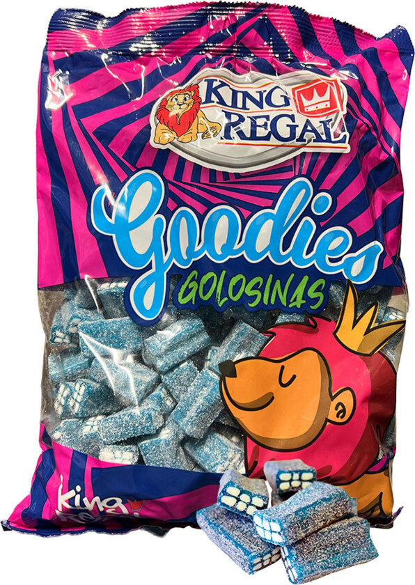 Sukrede Tegelstenar Blåbær Storpakning - 1 kg