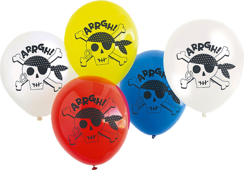 Ballonger Pirat Jolly Roger - 8-pakning