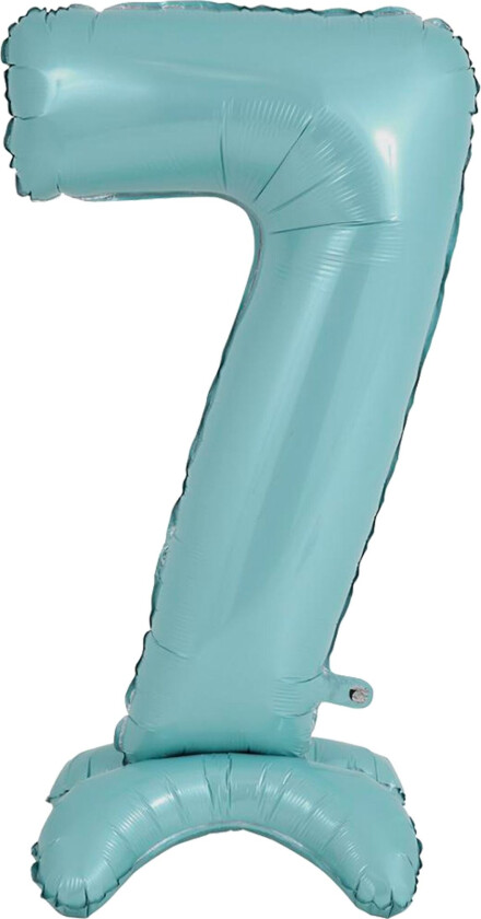 Tallballong med Stativ Pastellblå - Tallet 7