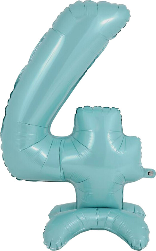 Tallballong med Stativ Pastellblå - Tallet 4