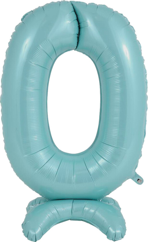 Tallballong med Stativ Pastellblå - Tallet 0