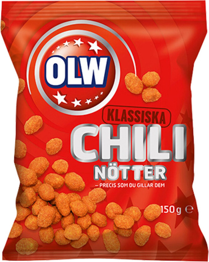 OLW Chilinøtter - 150 gram