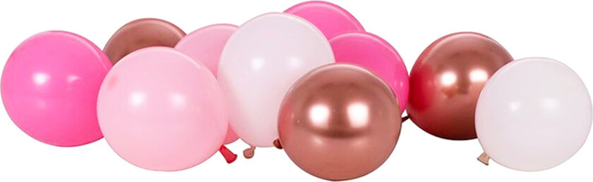 Lateksballonger Mini Rosa/Roségull Miks - 40-pakning