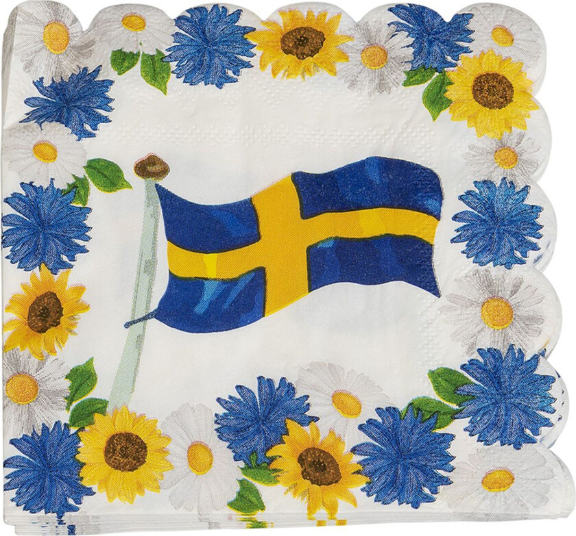 Servietter Svensk Sommer - 16-pakning