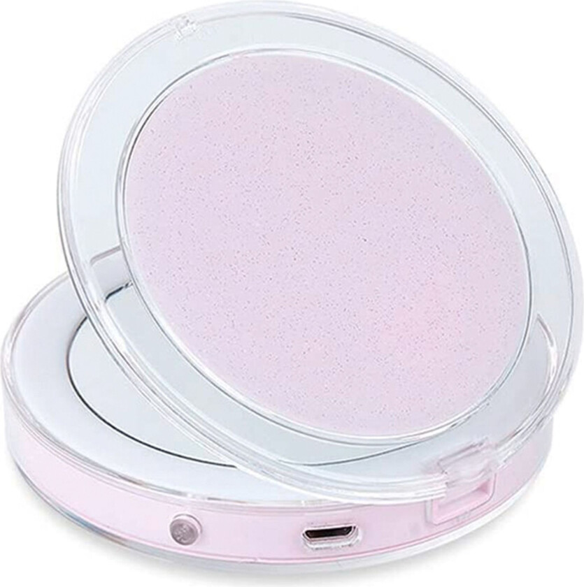 Sammenleggbart LED Sminkespeil - Rosa