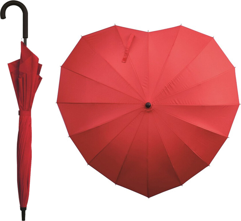 Hjerteparaply Stor