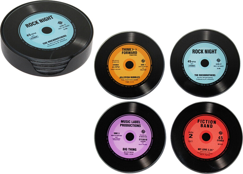 Glassunderlag Rock Night - 4-pakning