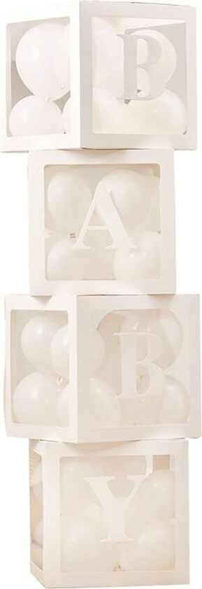 Ballongbokser Baby med Ballonger Hvit