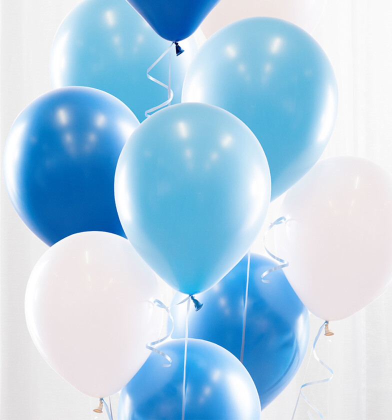 Ballongbukett Babyblå