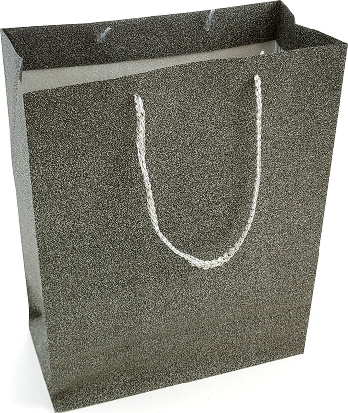 Gavepose Svart Glitter - Small