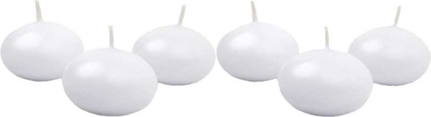 Flytende Lys Matt Hvit - 50-pakning