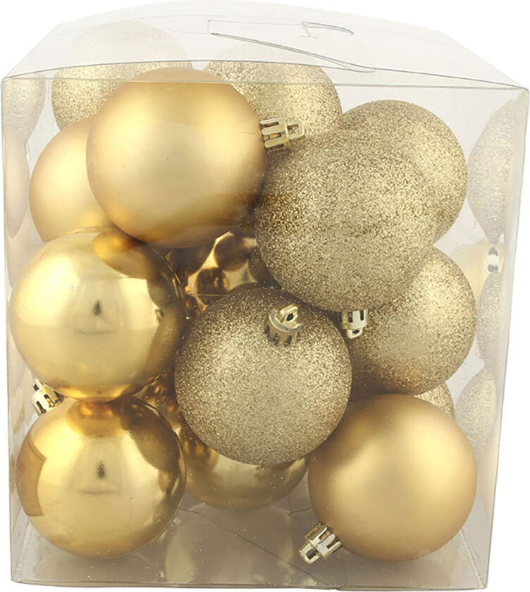 Julekuler Runde Gull - 20-pakning