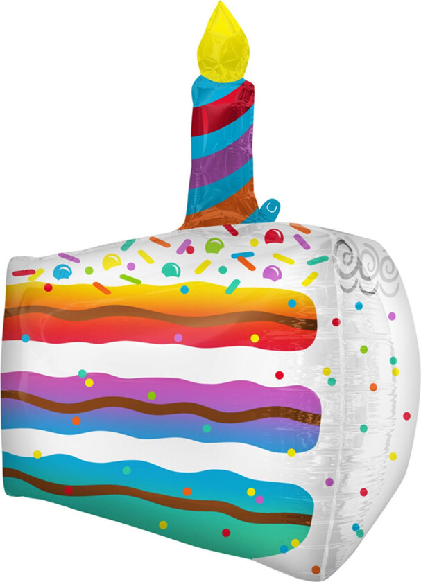 Folieballong Bursdagskake Ultrashape - 1-pakning