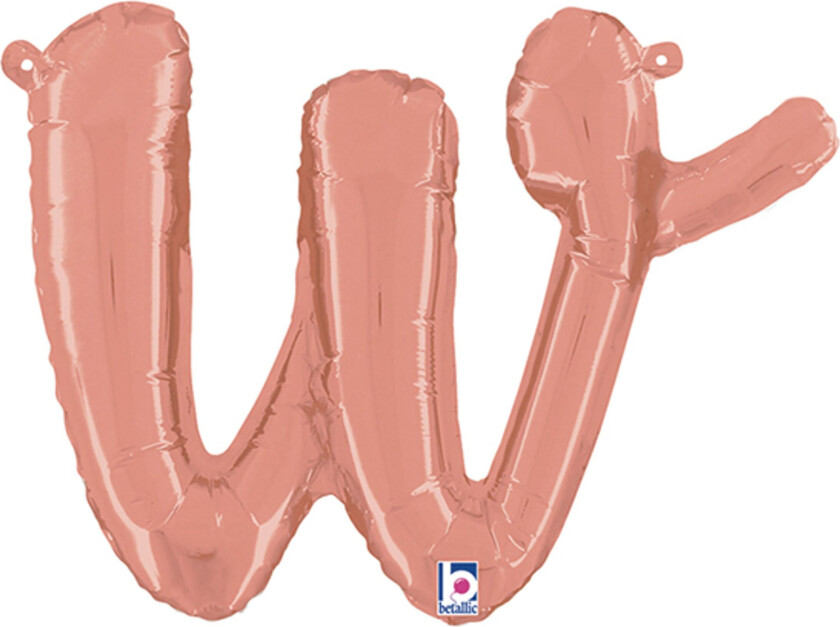 Bokstavballong Script Roségull - Bokstav W