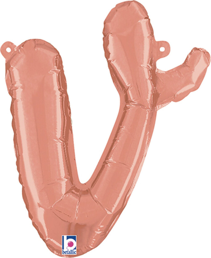 Bokstavballong Script Roségull - Bokstav V