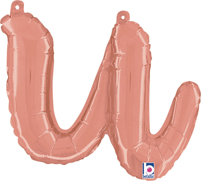 Bokstavballong Script Roségull - Bokstav U