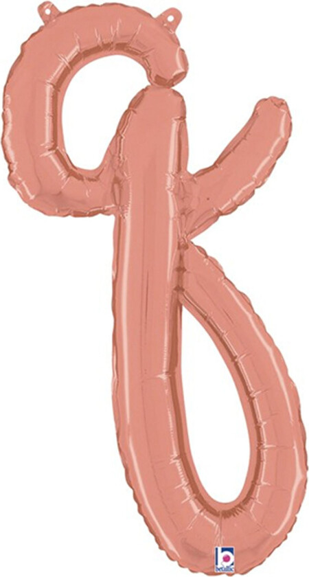 Bokstavballong Script Roségull - Bokstav Q