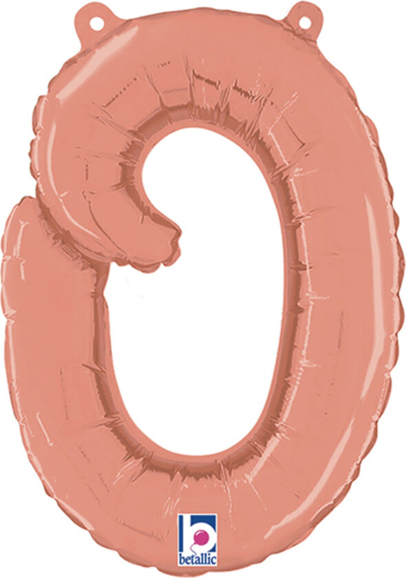 Bokstavballong Script Roségull - Bokstav O