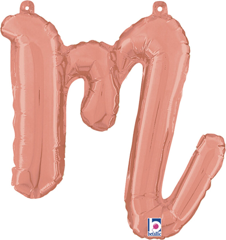 Bokstavballong Script Roségull - Bokstav M